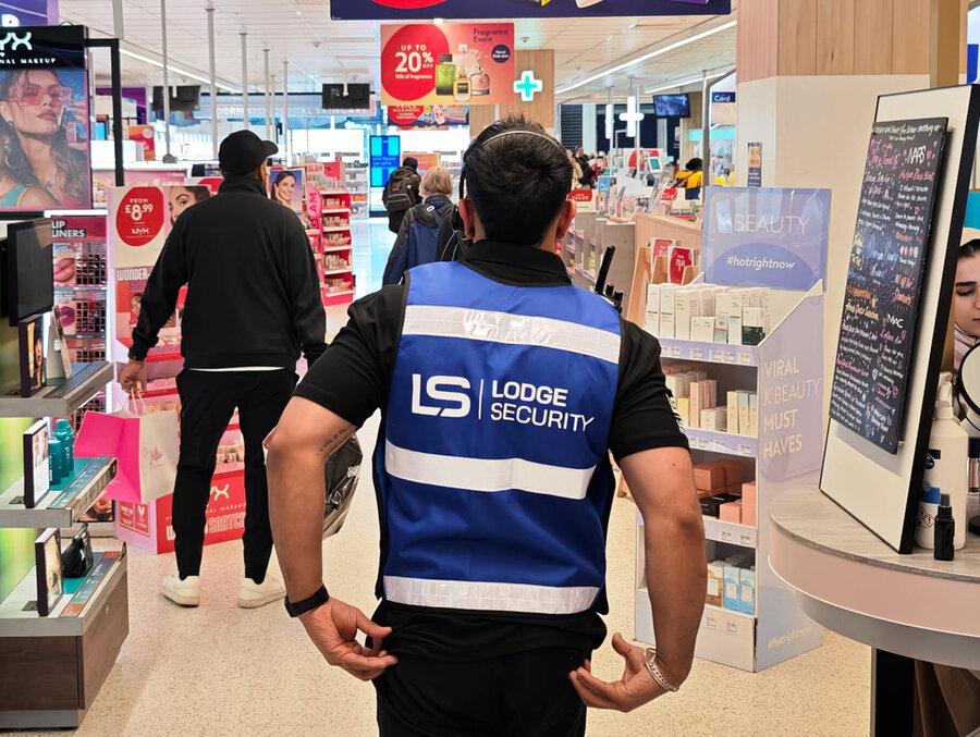 Security guard in a retail shop